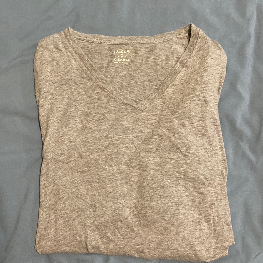 J Crew vneck t-shirt grey / size XL